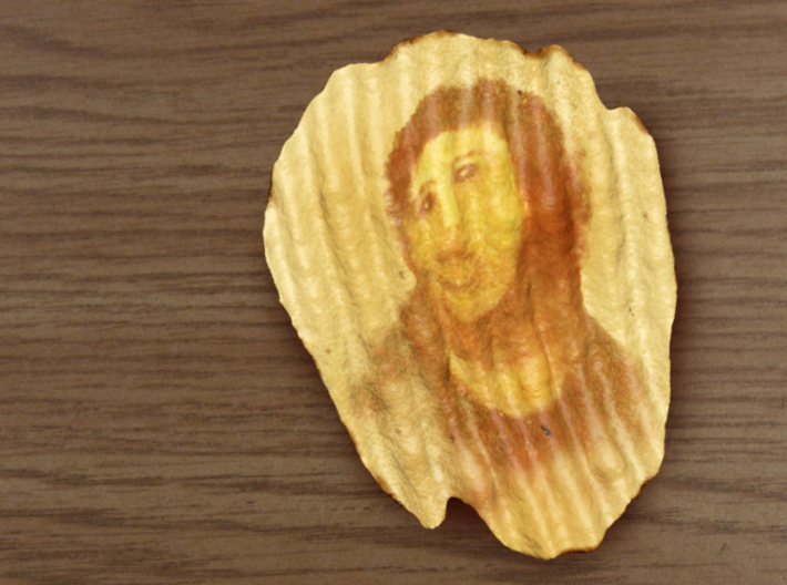 Potato Jesus, Miracle Potato Chip 3d printed
