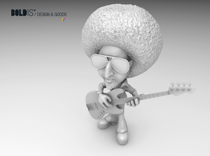 Funky Bass Player 3d printed