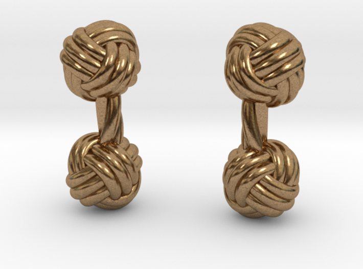 Silk Knot Cufflinks 3d printed