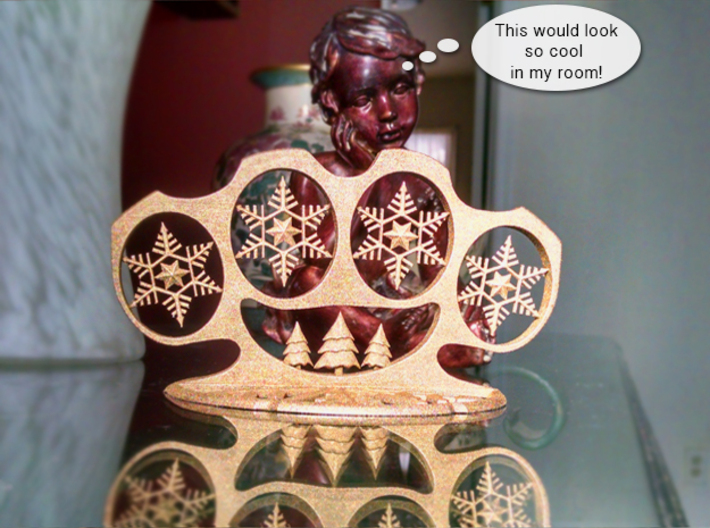 Very Brass Christmas 3d printed Statue Boy is right! Get yours today! 