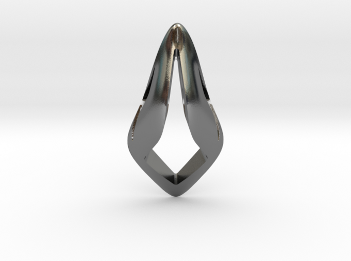 Floating Free Z, Pendant. Smooth Shaped for Perfec 3d printed 
