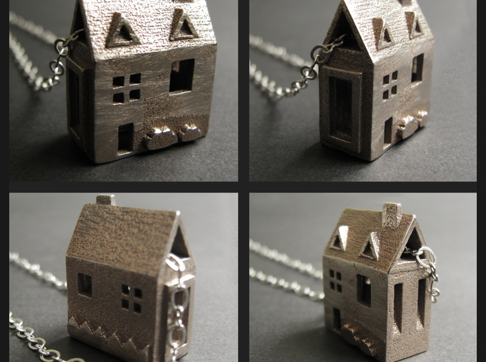 House necklace 3d printed