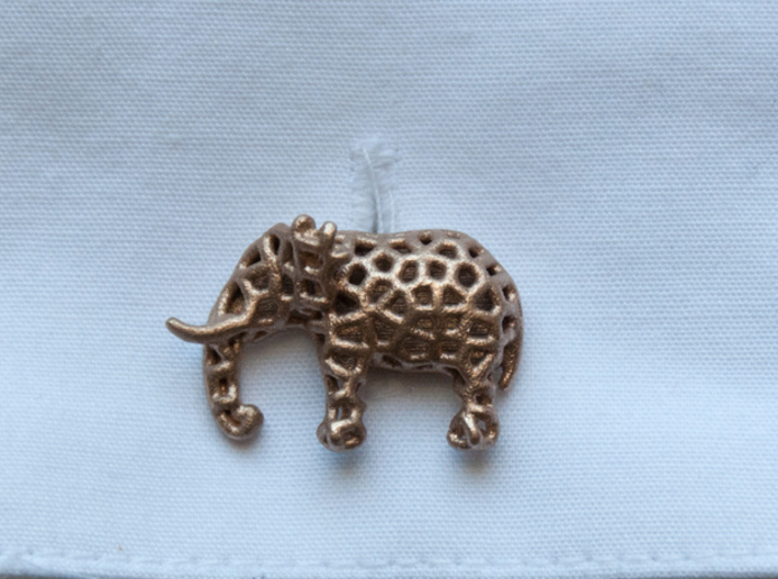 Elephant Cufflinks 3d printed 