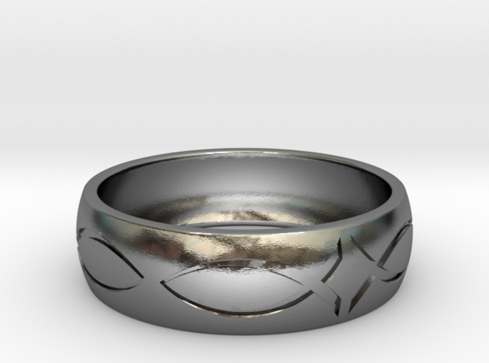 Size 7 Ring engraved 3d printed