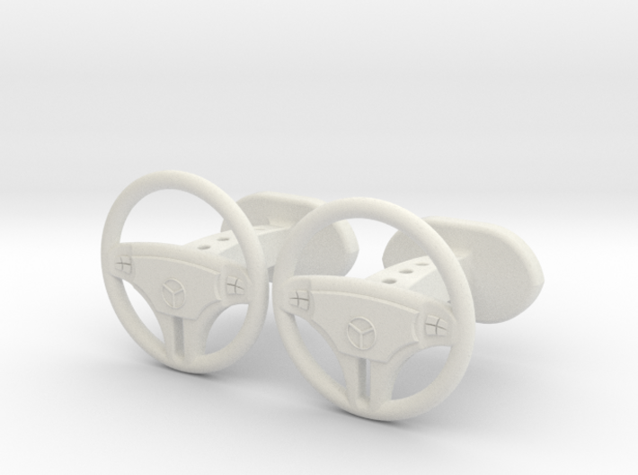 Mercedes steering wheel cufflinks 3d printed