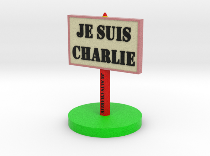 Plate Je Suis Charlie 3d printed 