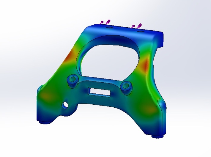 B5M / T5M / SC5M Chassis Brace With Fan Mounting 3d printed Stress Analysis Of The Part