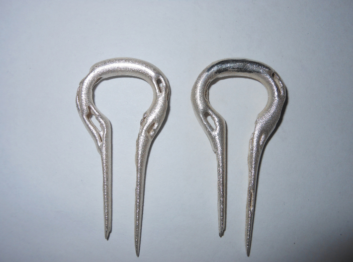 Molten Metal Earrings, 2 gauge 3d printed