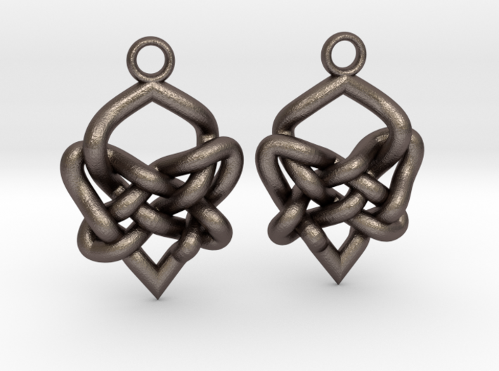 Celtic Heart Knot Earring 3d printed
