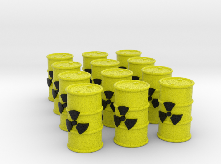 Power Grid Yellow Uranium Barrels, Set of 12 3d printed 