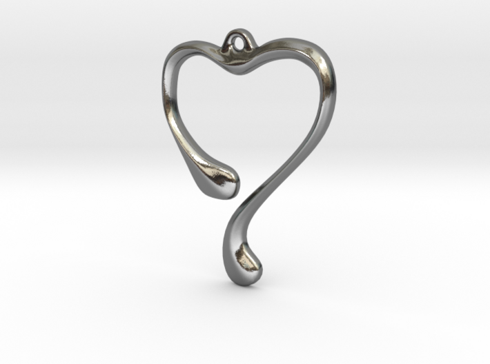 Heart shape pendant 3d printed