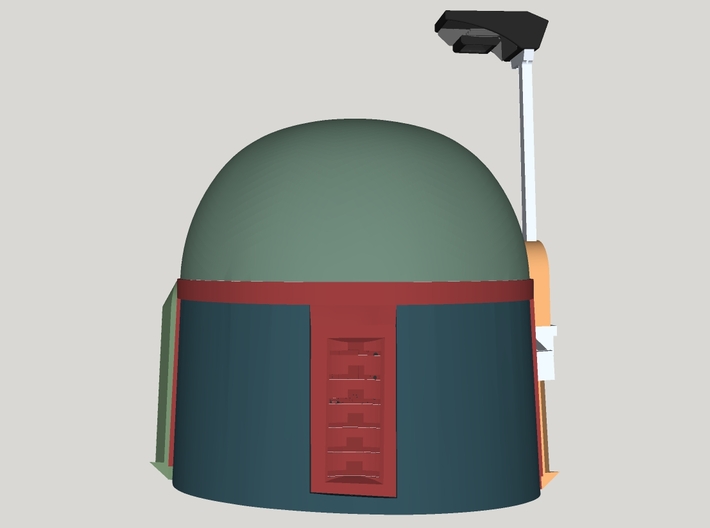 Boba Fett Helmet - Dented version 3d printed 
