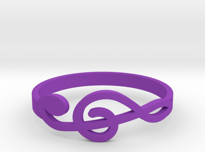 Size 9 G-Clef Ring 3d printed