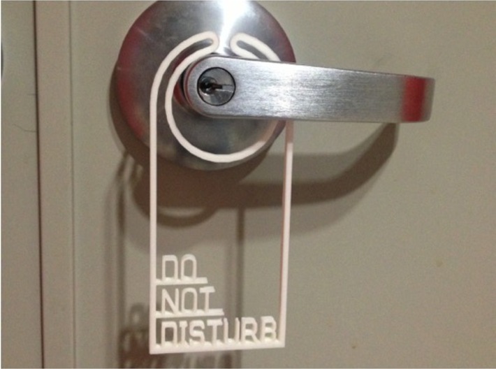 Door hanger - Do Not Disturb 3d printed