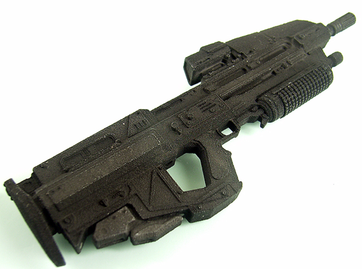 1:6 scale Sci-Fi Assault Rifle 3d printed WFS painted black