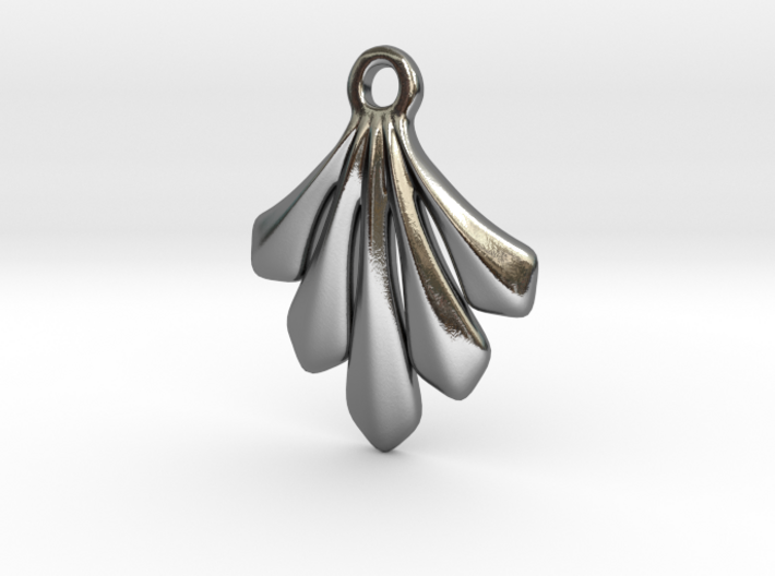 Leaf shaped pendant 3d printed