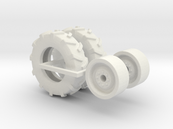 1:64 scale 11-22.5 Tire And Wheels 3d printed