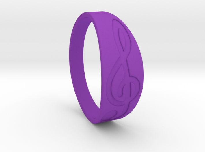 Size 9 M G-Clef Ring Engraved 3d printed