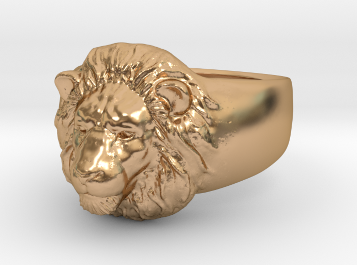 Lion Ring (size11) 3d printed