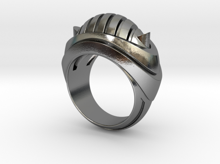 Robo Cat Ring - Size 8 (18.14 mm) 3d printed 