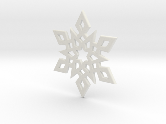 Snowflake Pendant 2 3d printed