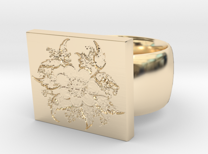 Flower Ring Version 5 3d printed