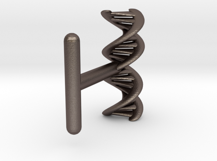DNA helix cufflink 3d printed
