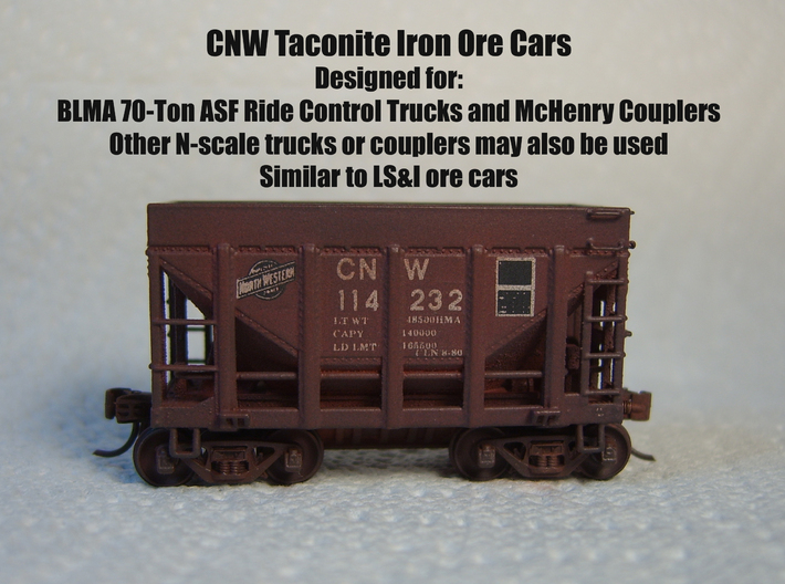 CNW Ore Car Four Pack, N Scale 3d printed