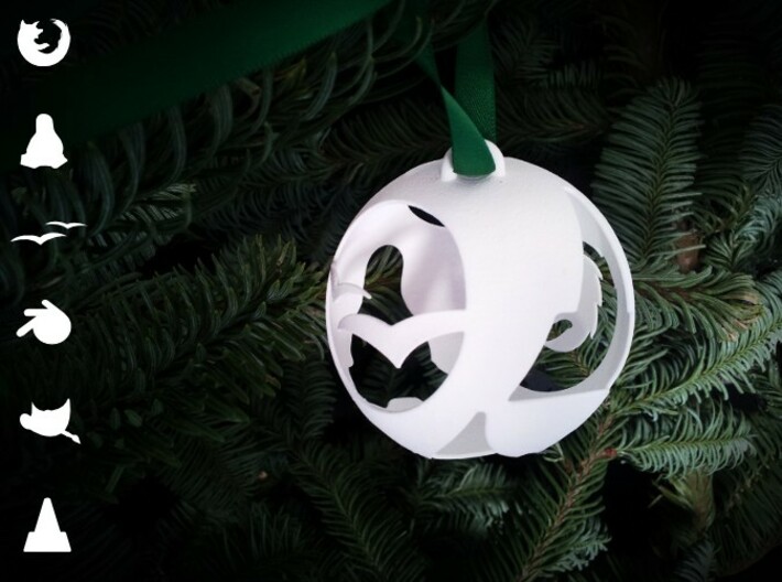 Open Source Christmas Ornament 3d printed Open Source Christmas Ornament in a Christmas Tree