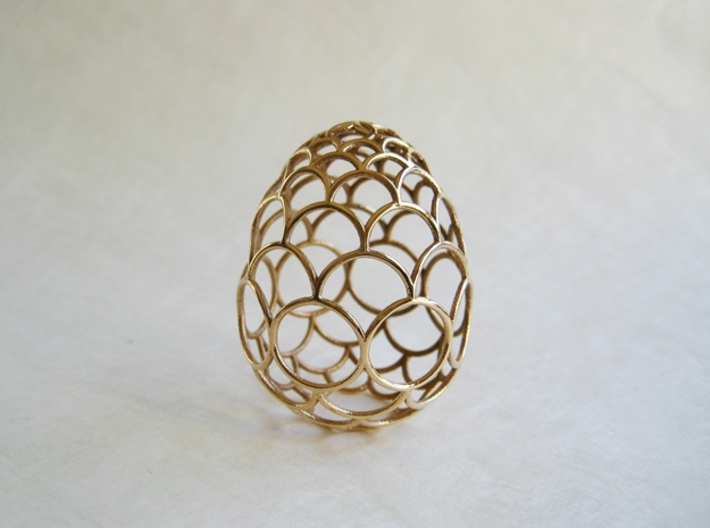 Filigree Egg - 3D Printed in Metal for Easter 3d printed Have a 3D printed Easter!