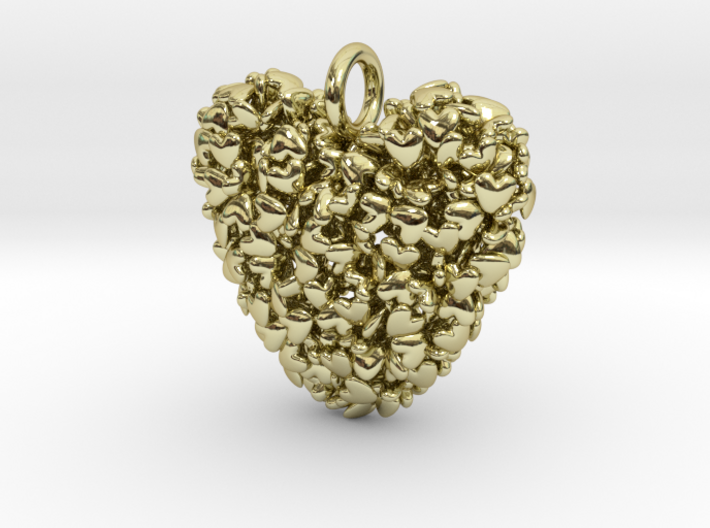 365 Hearts Pendant - Large 3d printed