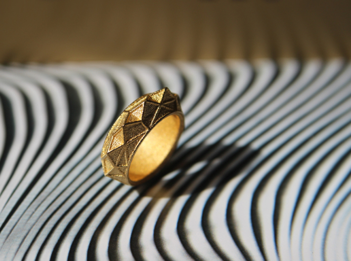 "Hearst Tower" Architecture fantasy Ring 3d printed 