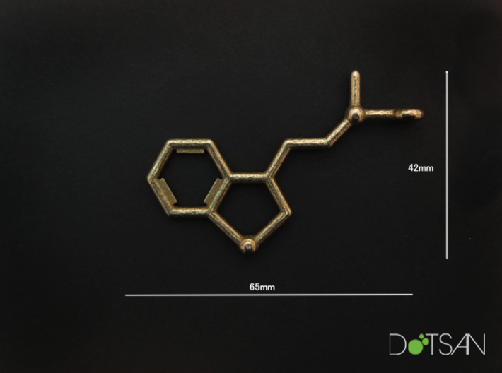 DMT Dimethyltryptamine Keychain 3d printed 