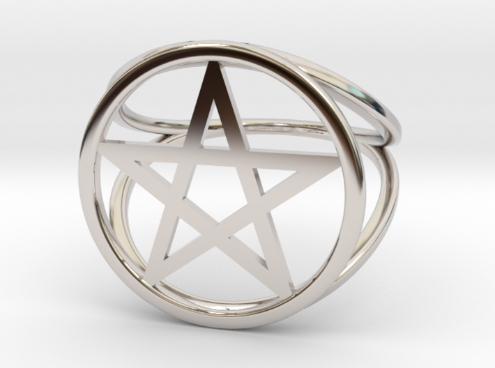 Pentacle ring (customize) 3d printed 