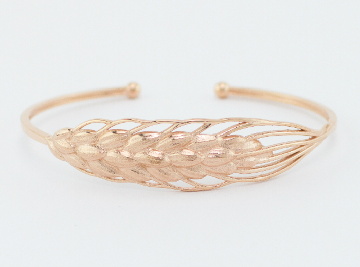 Wheat Bracelet all sizes 3d printed rose gold plated