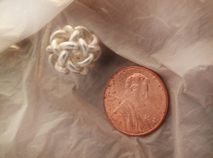 SILVER Nittle Nobbly 3d printed