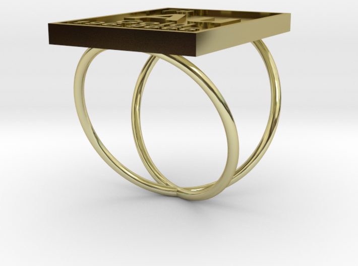 Gold Periodic Table Ring Size 6 3d printed 