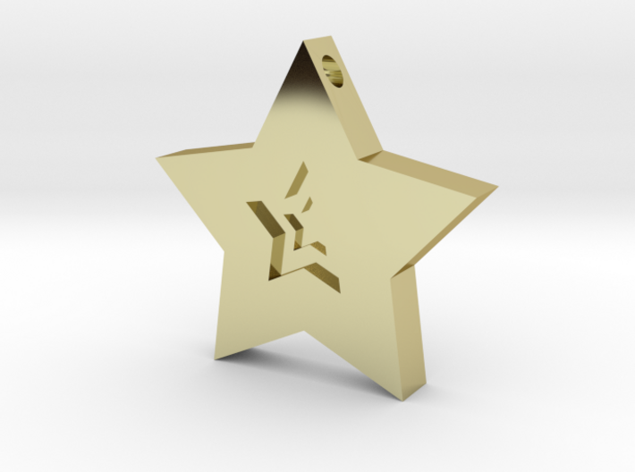 Star Charm (Precious metals) 3d printed