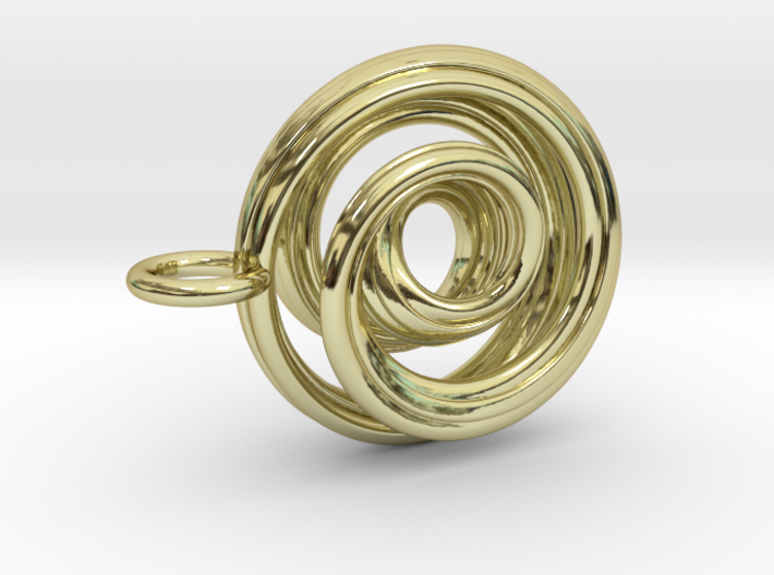 Single Strand Spiral Mobius Pendant 3d printed