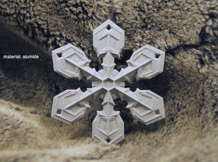 Large Snowflake Ornament (3.5&quot; tip to tip) 3d printed