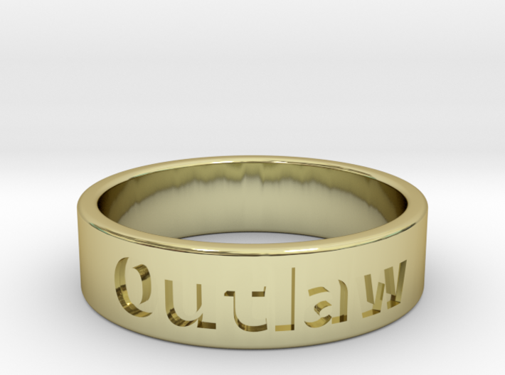 Outlaw Mens Ring 20.6mm Size11 3d printed