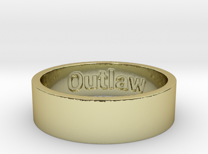 Outlaw Mens Ring Size 13 (Engraved Inside) 3d printed
