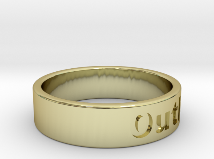Outlaw Mens Ring 21.3mm Size12 3d printed