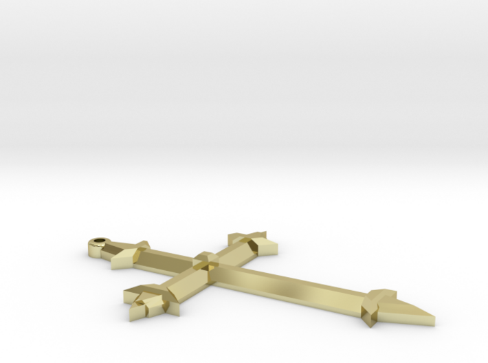 Medieval Style Cross Pendant Charm 3d printed