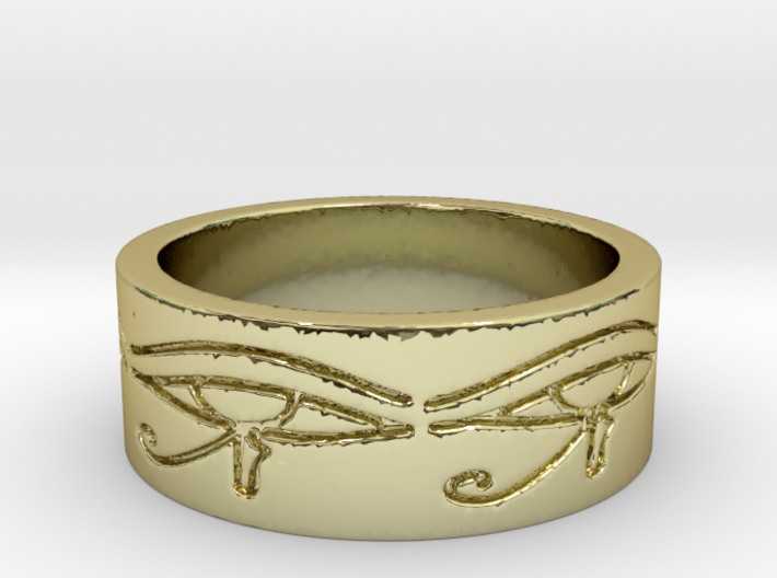 Egyptian Eye Of Horus Ring Size 6 3d printed