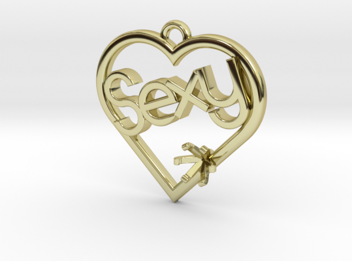 Heart Pendant &quot;Sexy&quot; (Offset 4.28mm) 3d printed