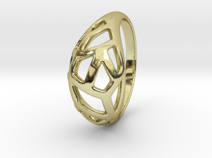 Shell ring lace size 7 3d printed