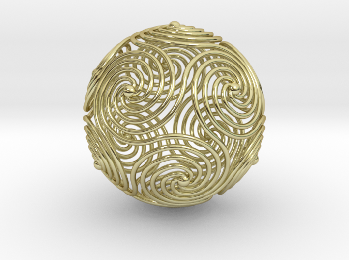 Spiraling Icosahedron 3d printed