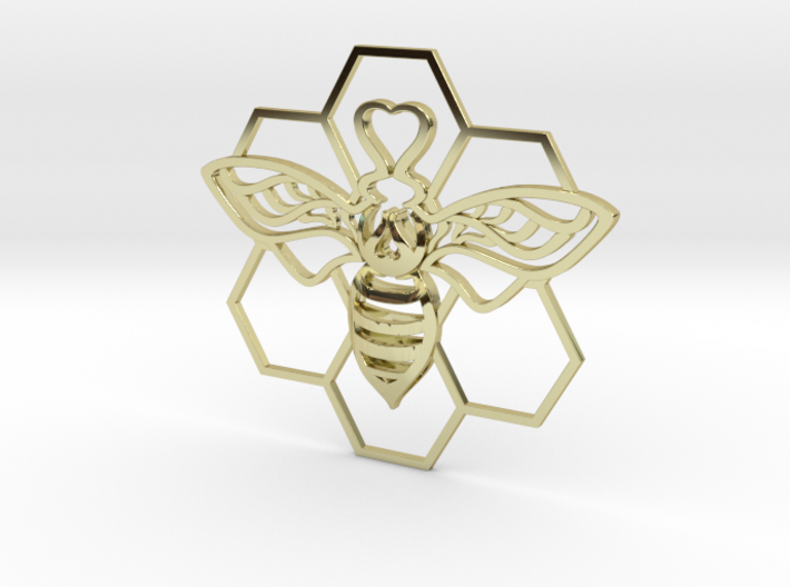 The Bee Pendant 3d printed