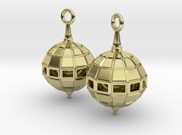 Globe Earrings 3d printed